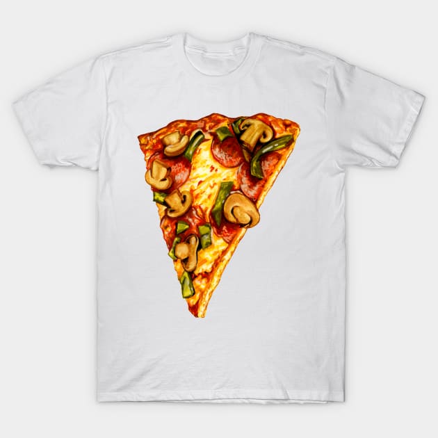 Pizza T-Shirt by KellyGilleran